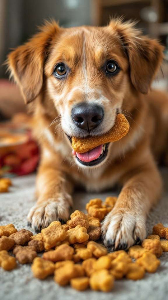 Treats dog
