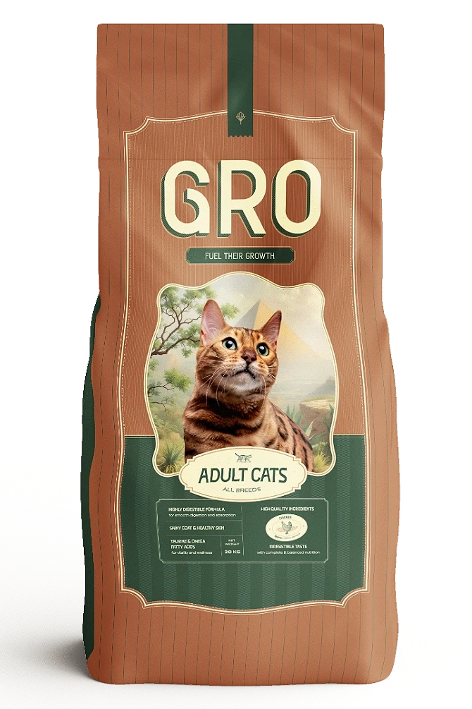 GRO Adult Cat Dry Food with CHICKEN - 1kg