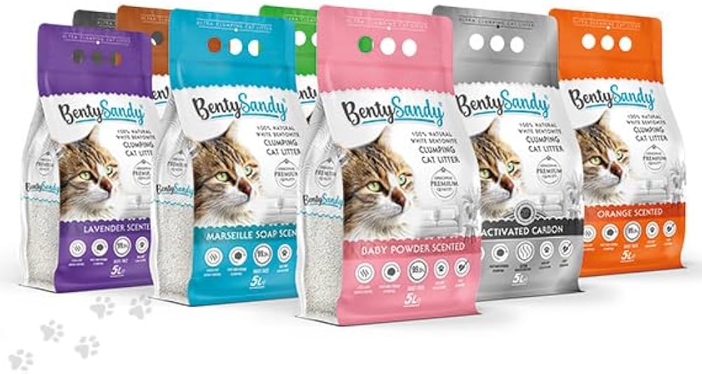 benty sandy 10 litter clumping cat litter premium differennt scennts