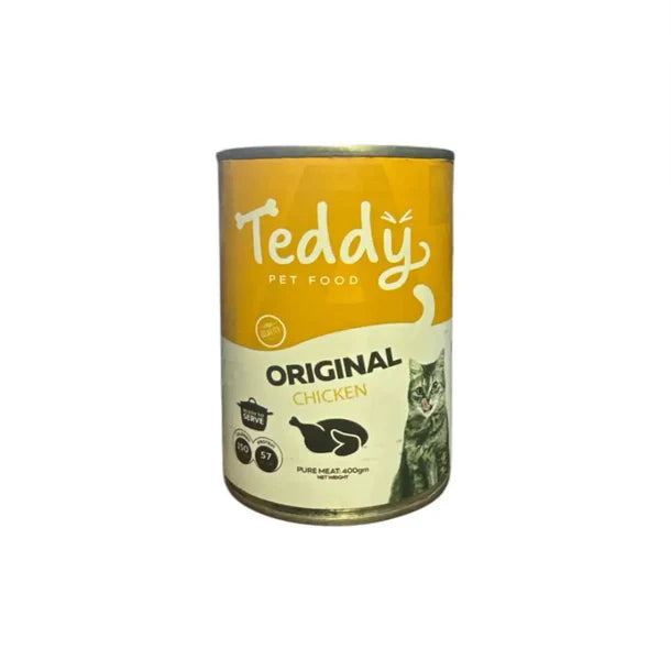 tedddy canned wet food original turkay chicken 400g
