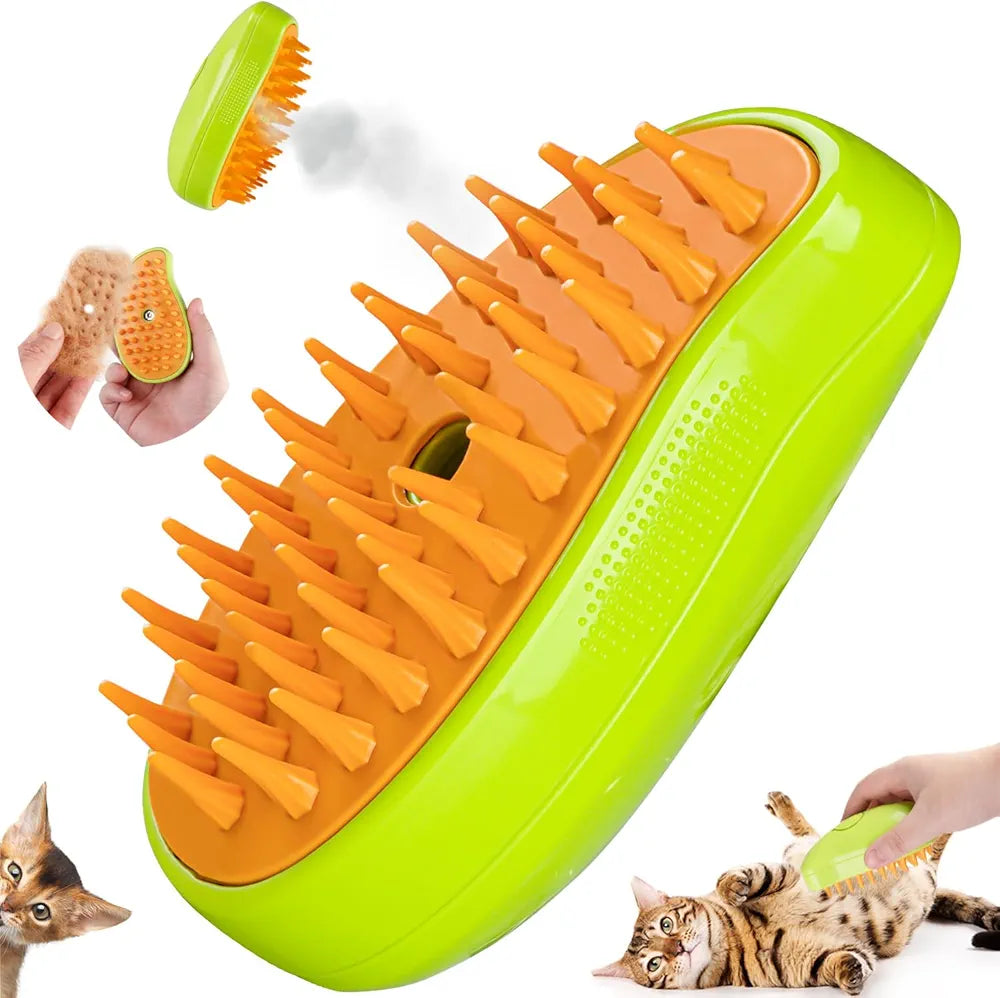 Pet steam brush