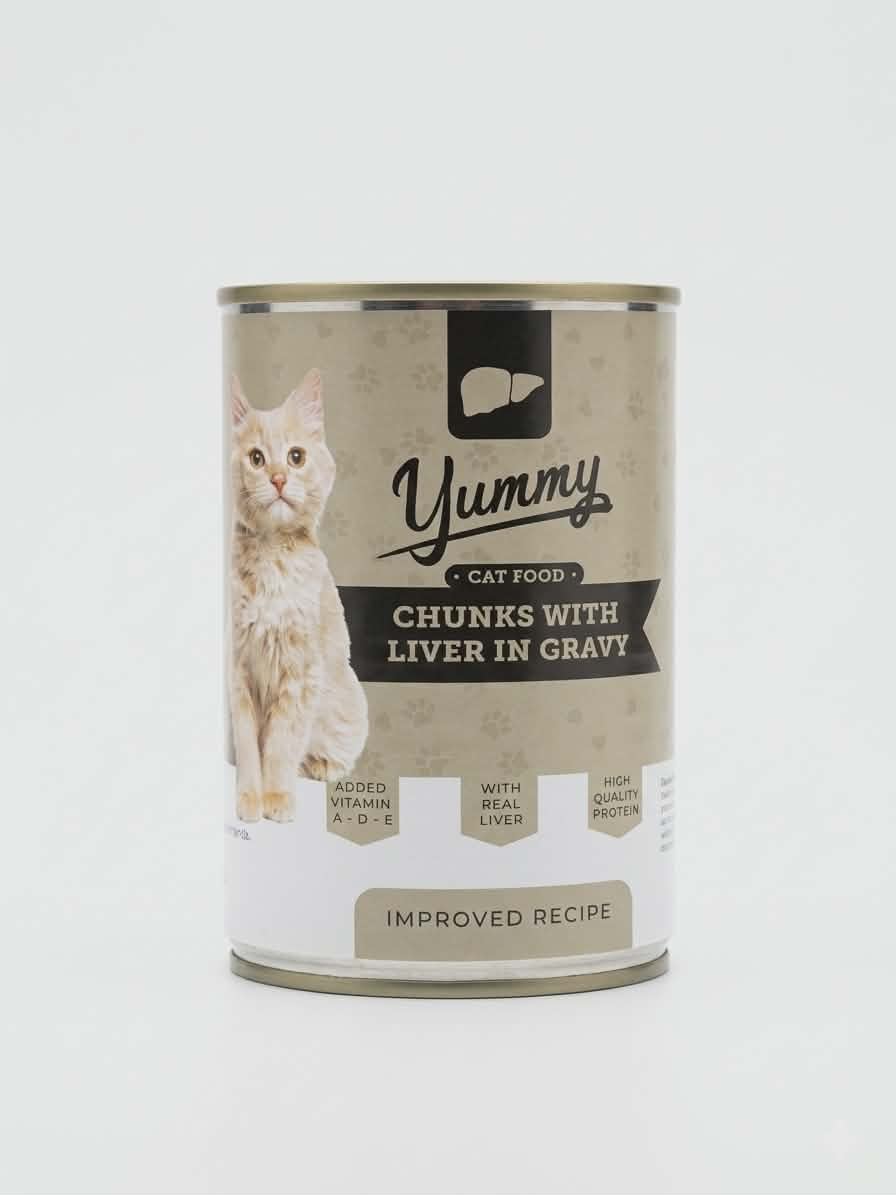 Yummy cat chunks with liver