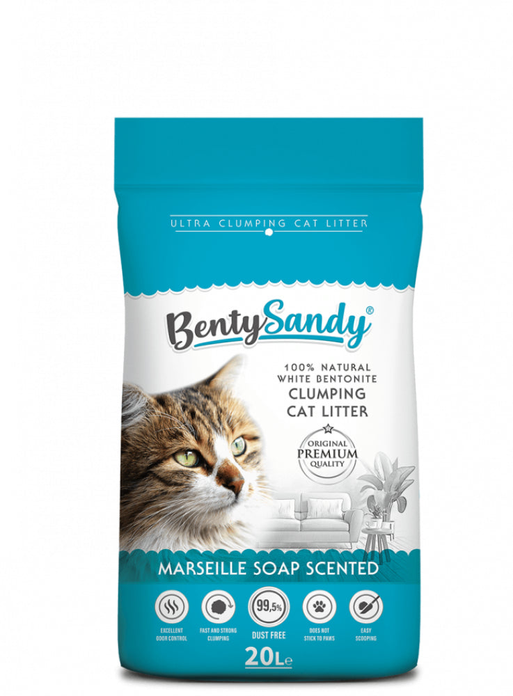 benty sandy activated carbon 20litter clumping cat litter premium