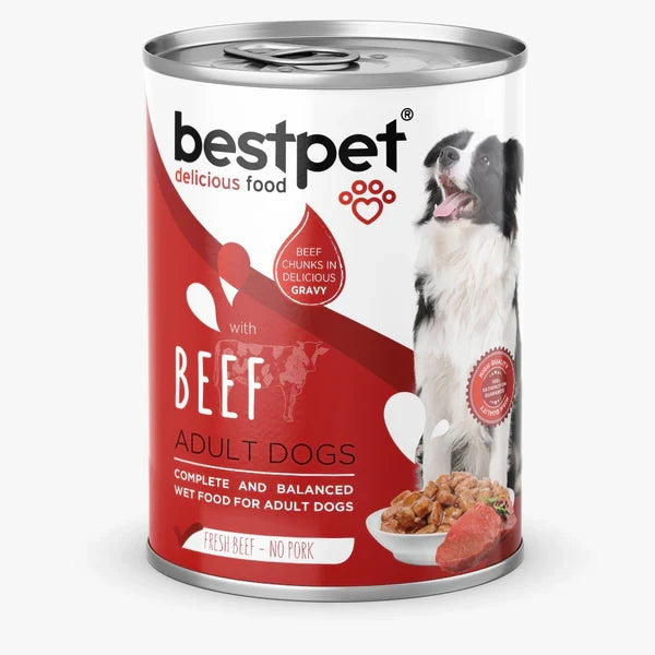 bestpet Adult Dog with beef Wet Food Cans 400 g