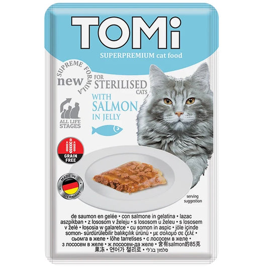 Tomi Pouch Salmon in Egg Jelly sterilised cat 100g