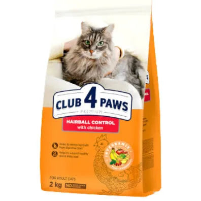 CLUB 4 PAWS Premium For Adult Cat Hairball Control Chicken2kg