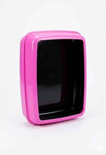 litter box and dustpan different colors