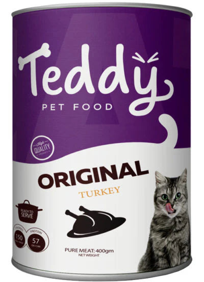 tedddy canned wet food original turkay 400g