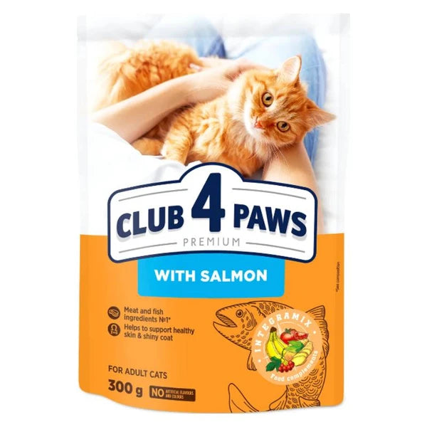 CLUB 4 PAWS Premium With Salmon Adult Cats Dry Food300g